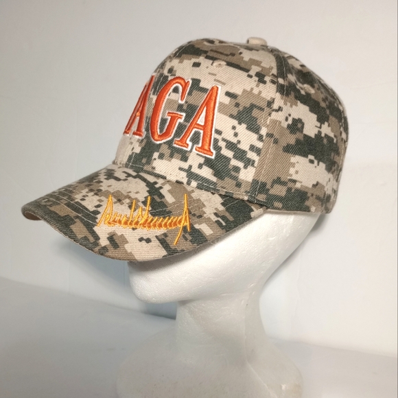 MAGA Donald Trump Signature 2024 Election Day Camo Adjustable Baseball Cap Hat - Picture 4 of 9
